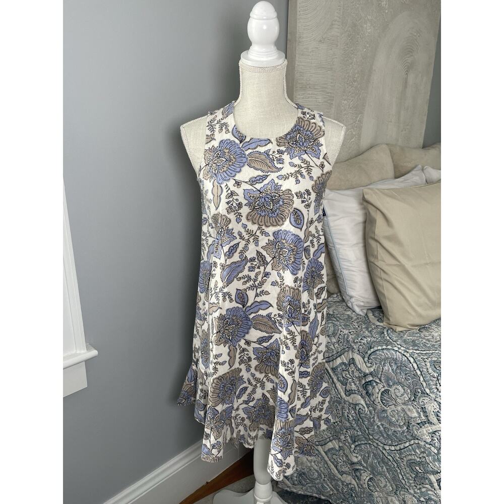 Tommy Hilfiger Floral Print Sleeveless Dress Size 2 Ruffle Hem Cottagecore